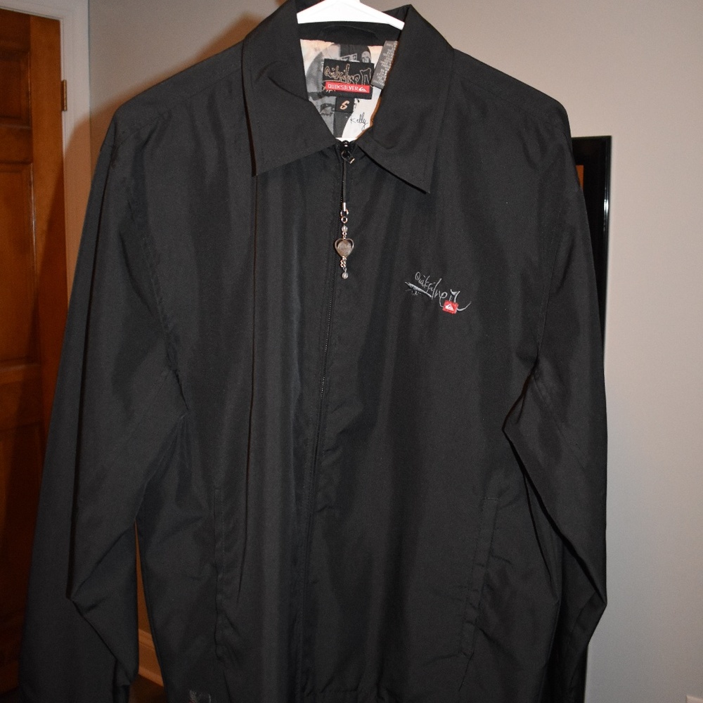 Boy's Size Small Vintage Black Quicksilver Windbreaker